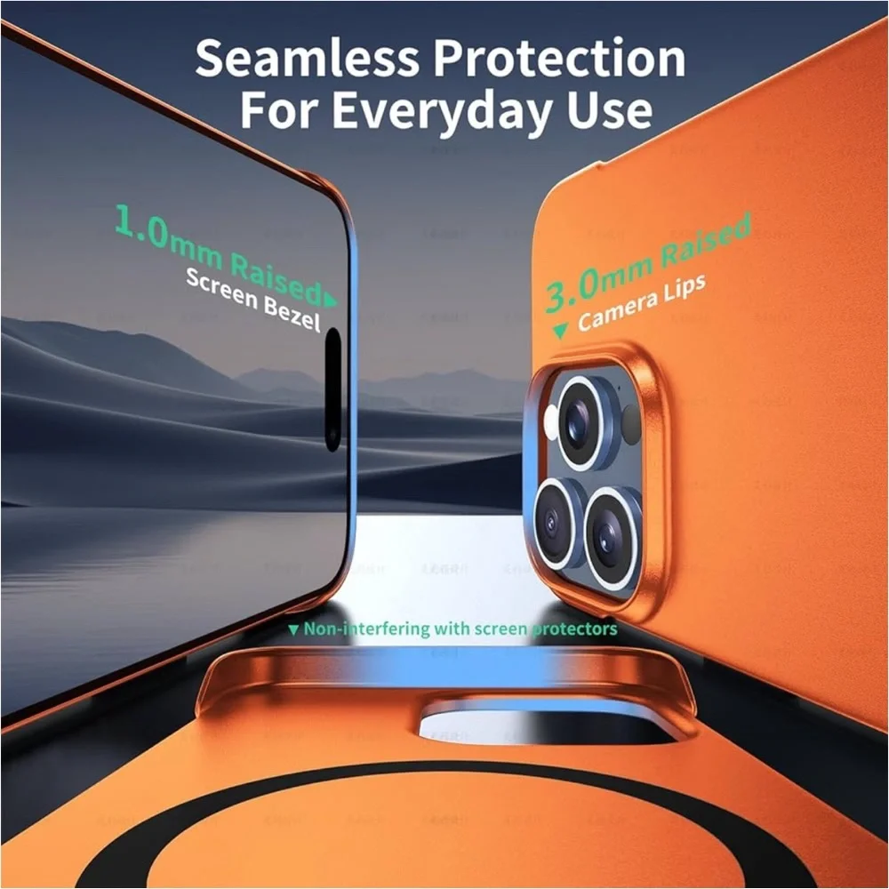 Magnetic Ultra Thin Frosted Designed for iPhone 15 Pro Max Frameless Case 6.7